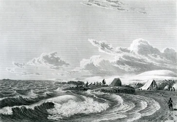 Expedición de Franklin acampada en Point Turnagain, 1821